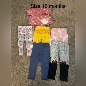 Girls Bottoms and one shirt all sz 18 months